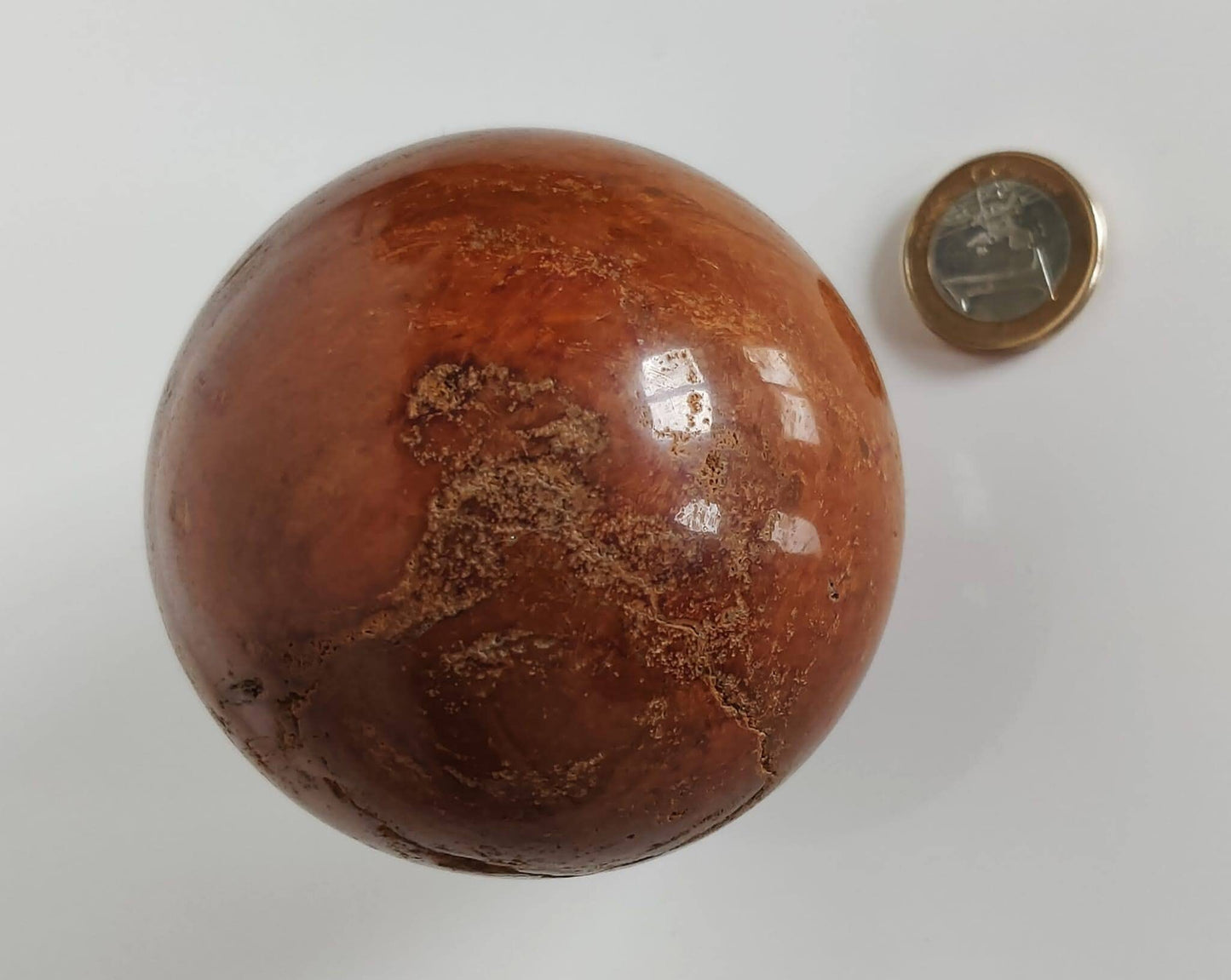 Atemberaubende brasilianische gelbe Jaspiskugel – 2,96 Zoll, 20,9 Unzen