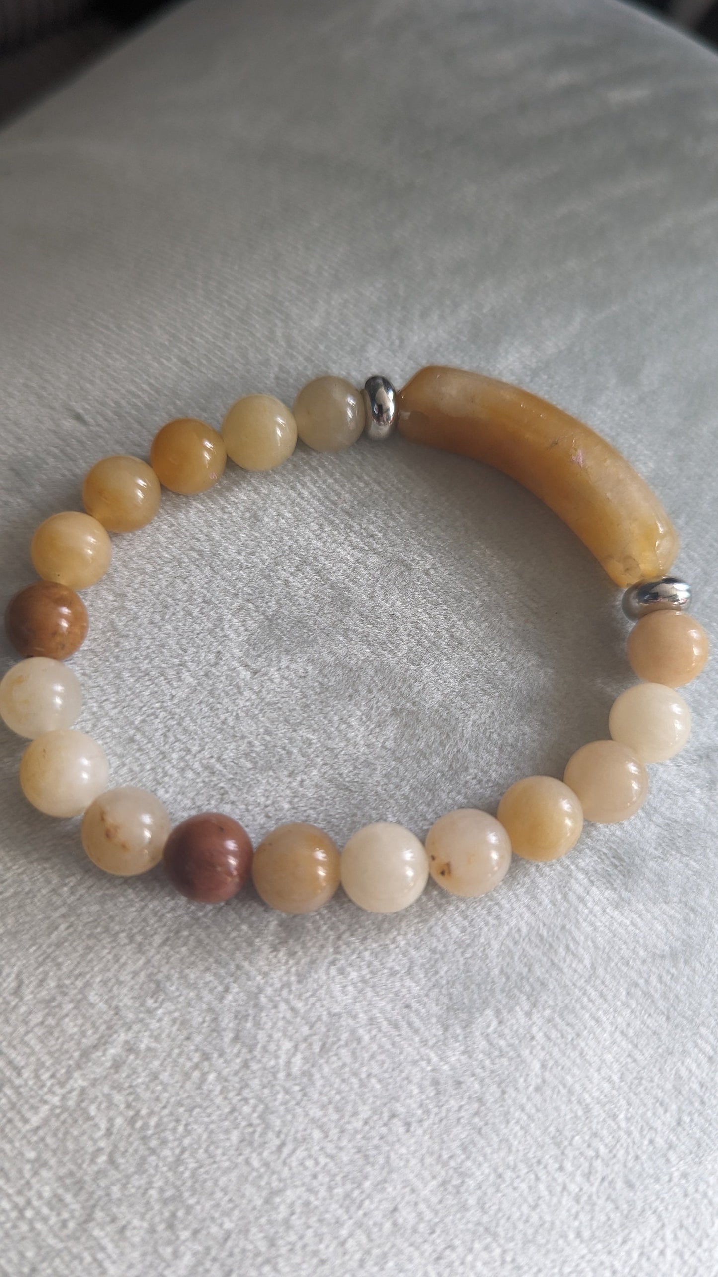 Earth Brown Topaz Harmony-armband: een handgemaakt statement van elegantie en aardse charme