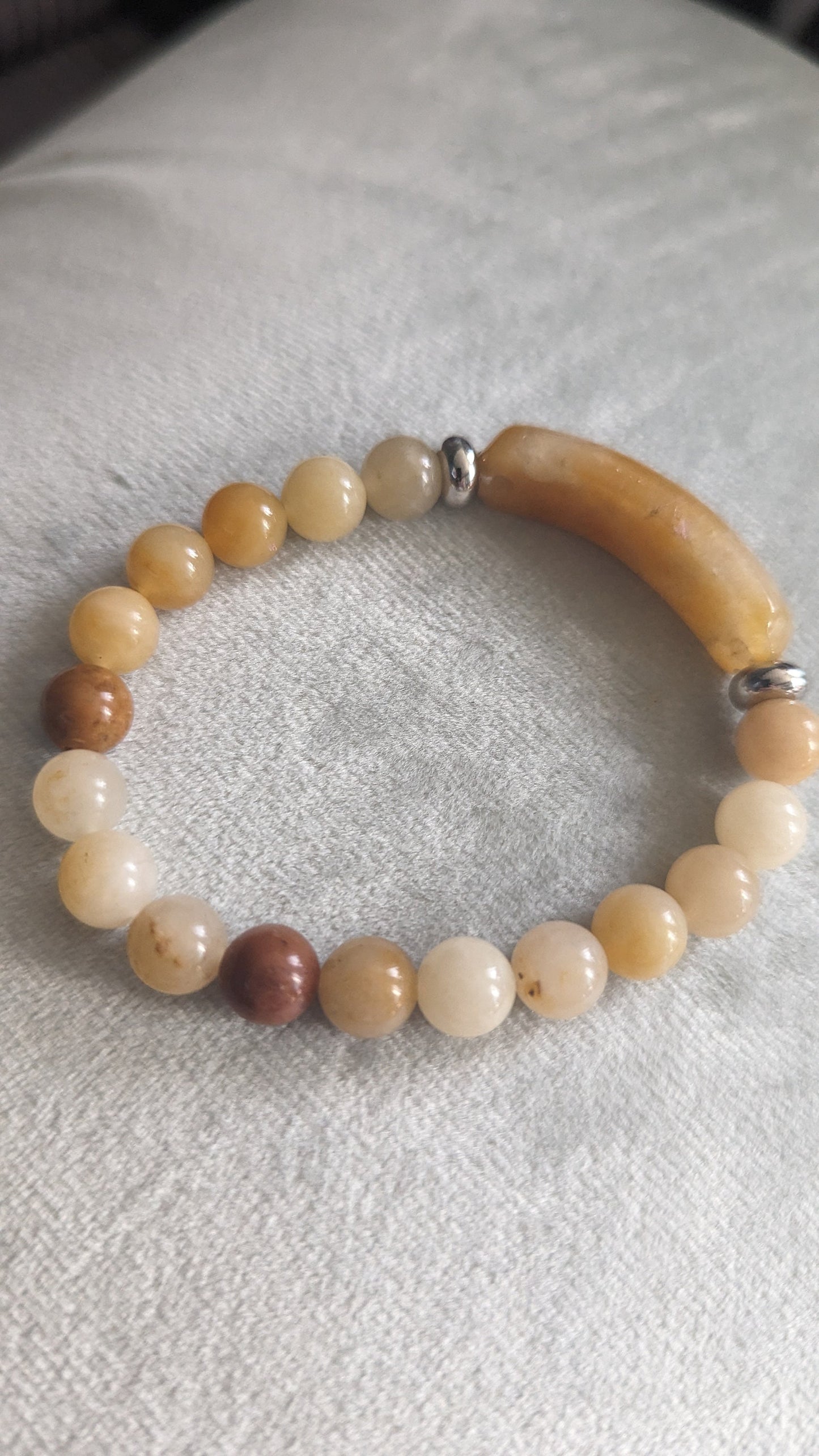 Earth Brown Topaz Harmony-armband: een handgemaakt statement van elegantie en aardse charme