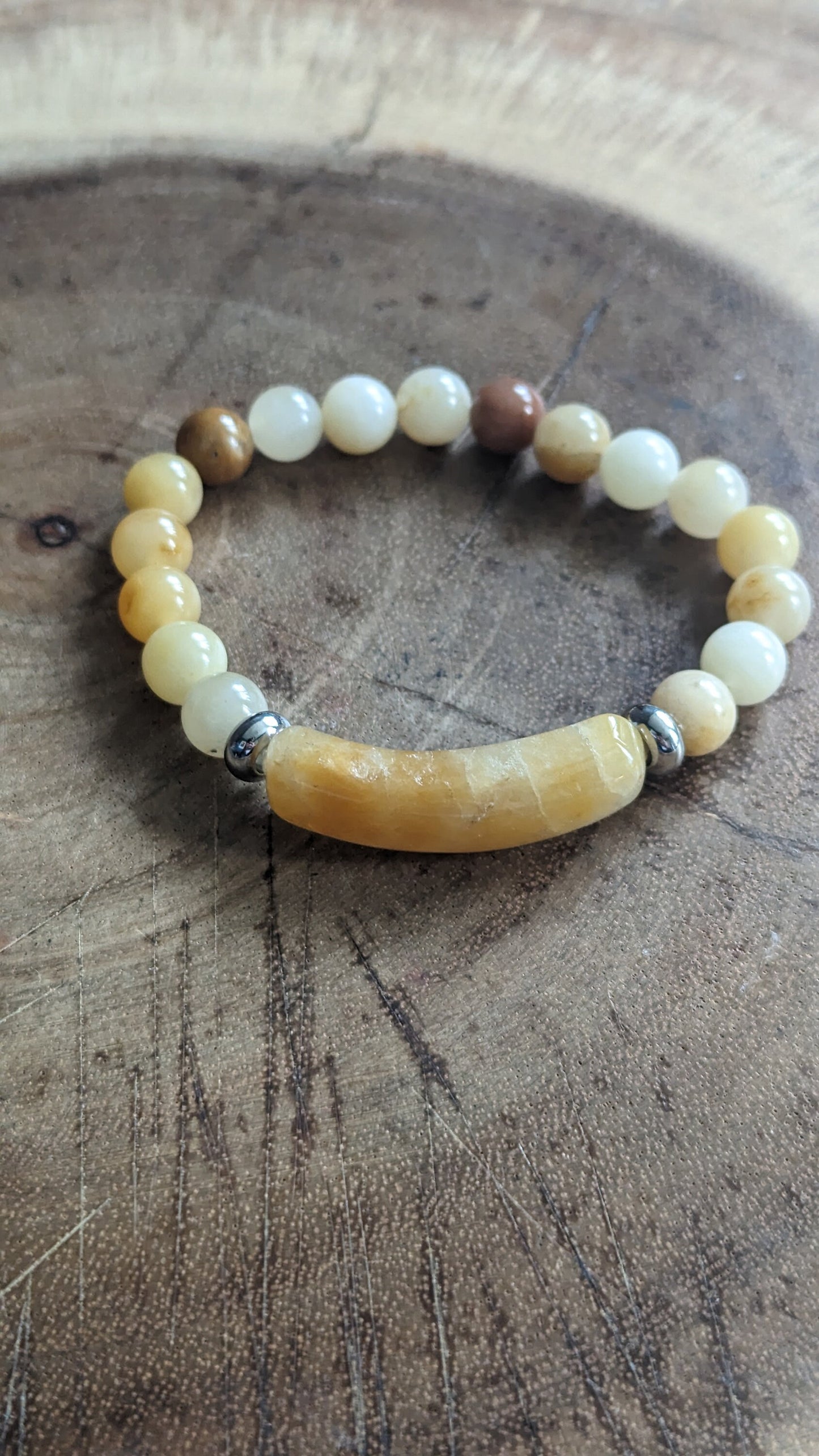 Earth Brown Topaz Harmony-armband: een handgemaakt statement van elegantie en aardse charme