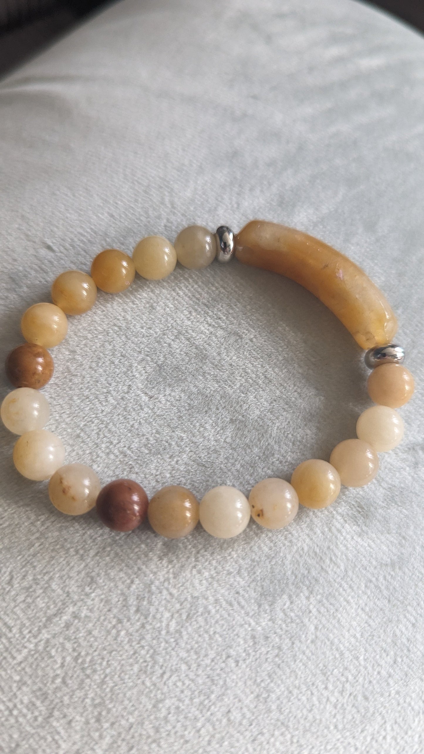 Earth Brown Topaz Harmony-armband: een handgemaakt statement van elegantie en aardse charme