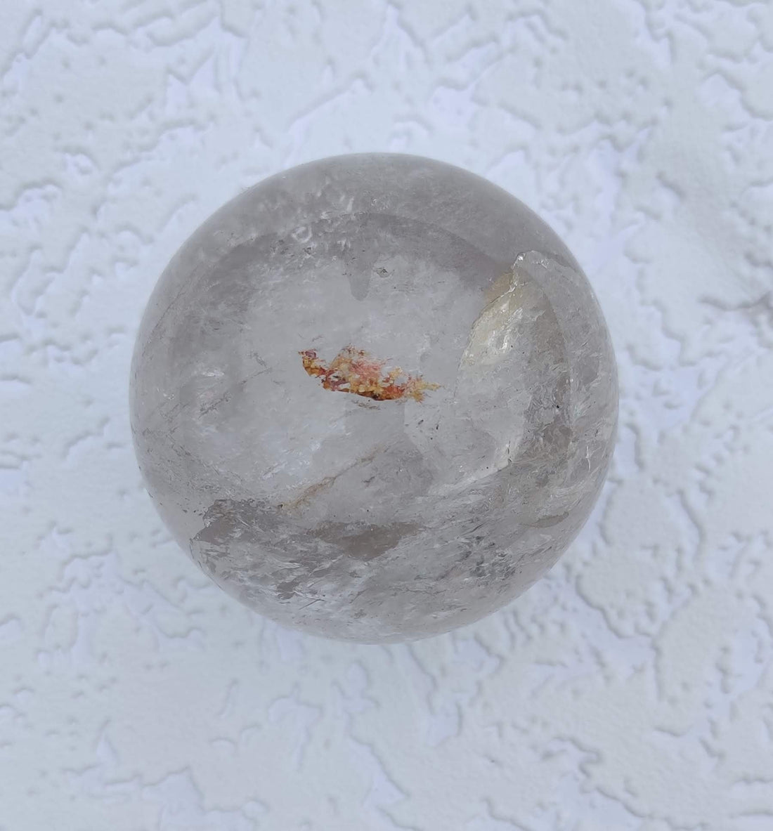Brazilian clear quartz gemstone sphere