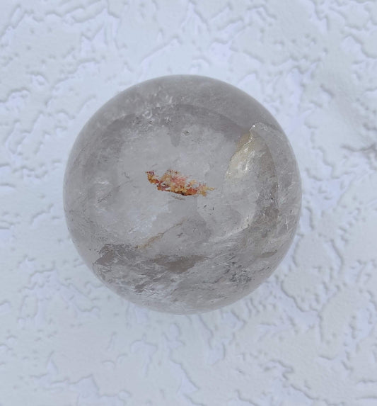 Brazilian clear quartz gemstone sphere